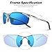PAERDE Men's Polarized Sports Sunglasses for Driving Cycling Fishing Golf Running Metal Frame Sun Glasses for men PA01…