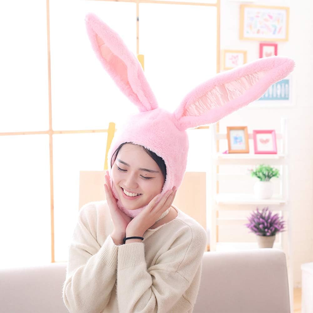 Cuteboom Rabbit Hat Eastern Bunny Hat Bunny Ears Funny Party Hats Holiday Hat Cute Costume for Men and Women (Pink): Clothing