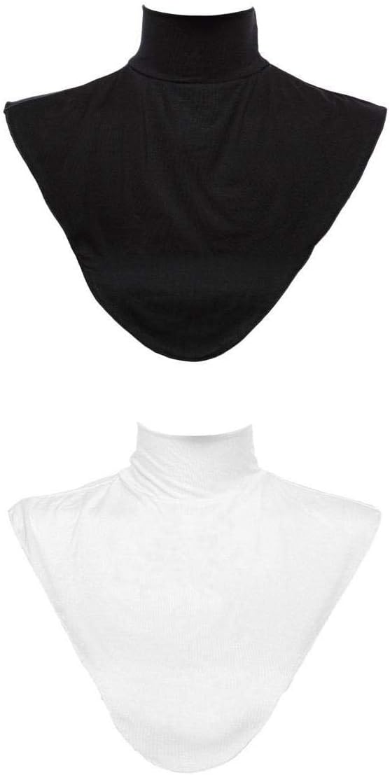 2/pieces Stretchy Modal Detachable Turtleneck Dickey Collar Neck Hijab Extension