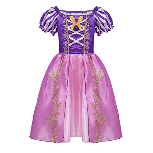 Alvivi Baby Girls Princess Fairy Tale Dress Up Costumes Rapunzel Halloween Cosplay Party Outfit Purple 18-24 Months