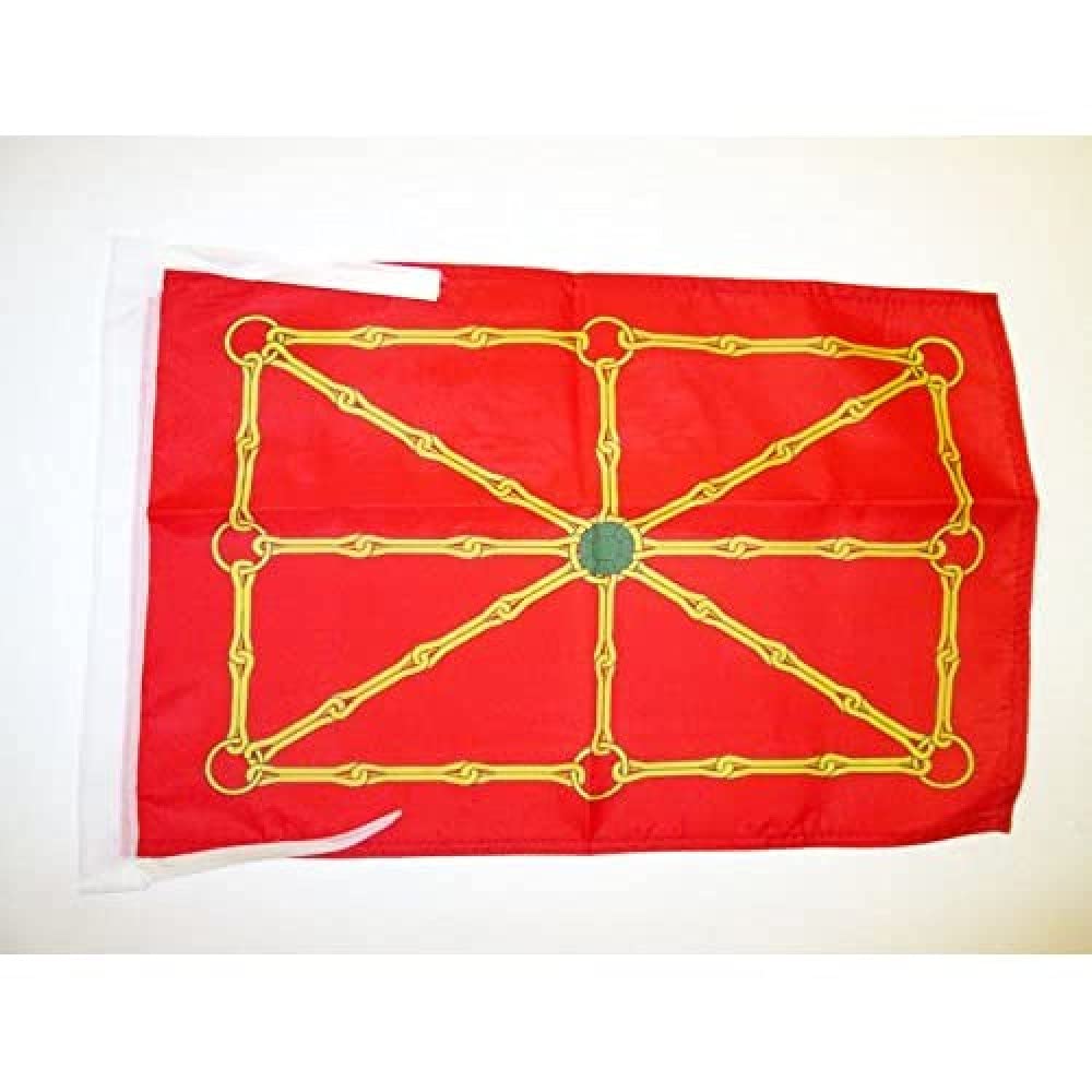 AZ FLAG - Navarre Independentist Flag - 18'' x 12'' - 100% Polyester Navarra nationalist Small Banner with Two Cords - Fade Resistant - Vivid Colors - 18x12 in - 45x30 Cm — image 1