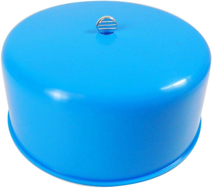 MotorNets Smooth Spun Carburetor Cover Aluminum Plastic 5 1/8" Neck SBC BBC Holley Edelbrock 2 1/2" Tall (Blue Plastic)