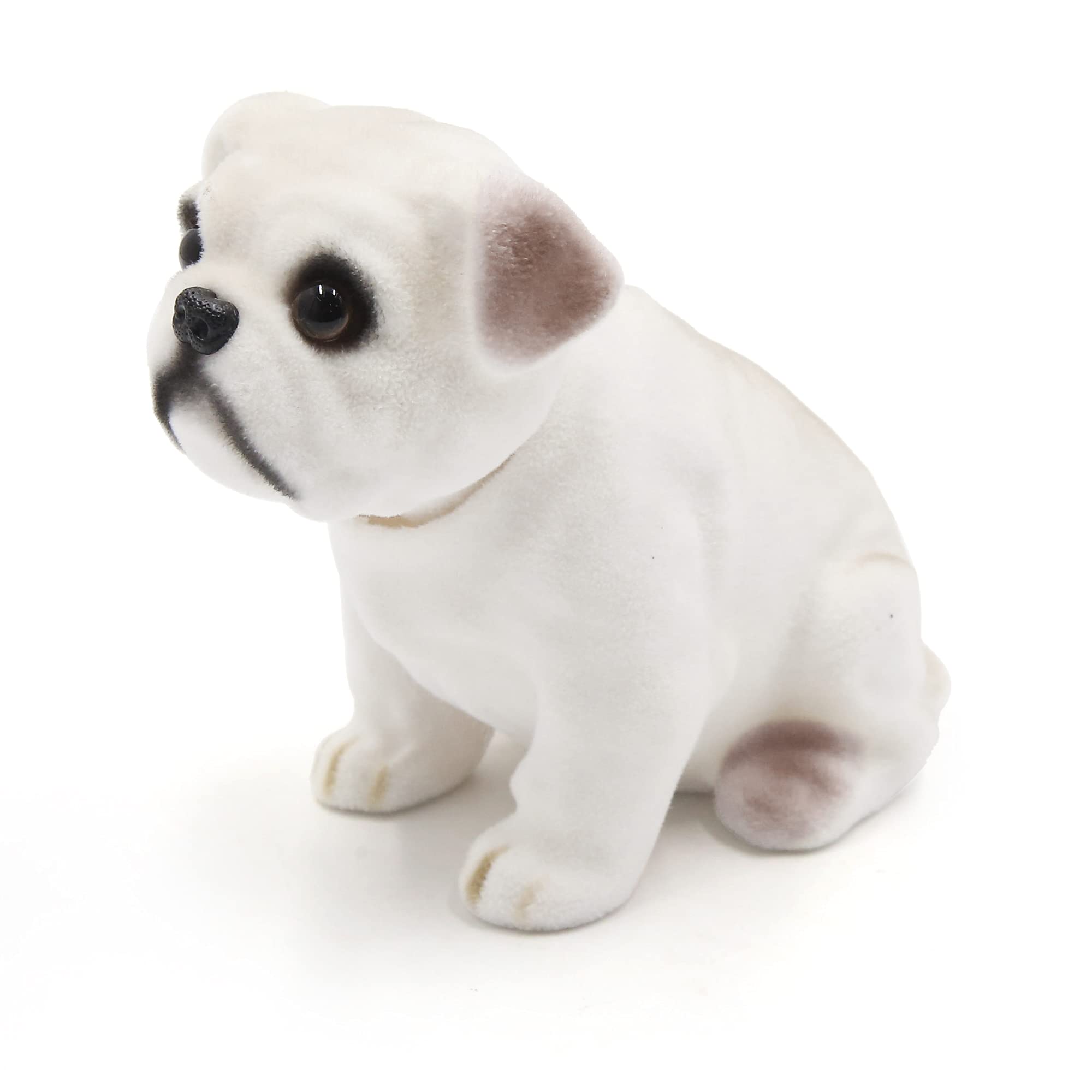 sourcing map Car Dog Shape Nod Nodding Bobblehead Dashboard Decoration White