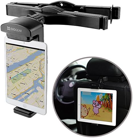 EXOGEAR ExoMount Tablet HRM Prestigio MultiPad Note 8.0 3G / 9.7 Ultra Duo Tablet Car Seat Headrest Mount w/ Multi-Angle 360-Degree Rotation Viewing