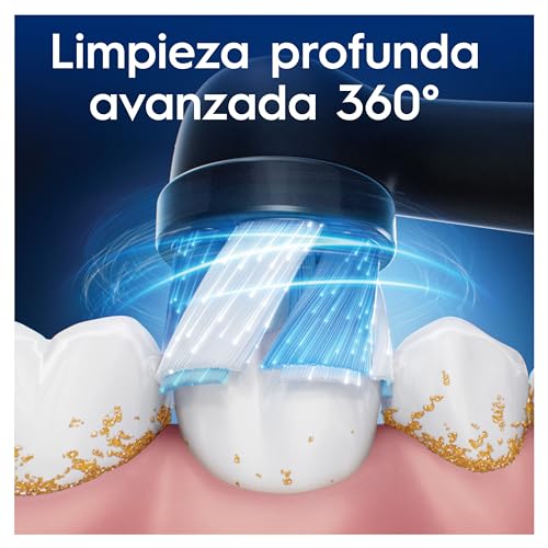Series iO Ultimate Clean Cabezales De Recambio Originales, Pack de 6 Recambios Negros Para Cepillos De Dientes Eléctricos Oral-B iO, Eliminación Profunda De La Placa Bacteriana