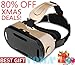 3D VR Glasses, 360 Degree Viewing Immersive VR Virtual Reality Headset 3D Movie Game Box For iPhone X 8 7 6/6s Plus, Samsung S8 S7 S6/Plus/Edge Note 8, Smartphones w/ 4.7 - 6.0in Screen Gold