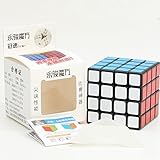 YongJun GuanSu 4x4x4 Black Cube Magic Puzzle