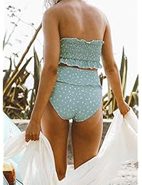 Aleumdr - Traje de baño para mujer, 2 piezas, de cintura alta