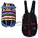 Cosmos Pet Dog Carrier Backpack Pet Dog Cat Legs Out Front Carrier Travel Bag for Traveling Hiking Camping for Small Medium Dogs Cat, Colorful Strip Pattern (Large Size)