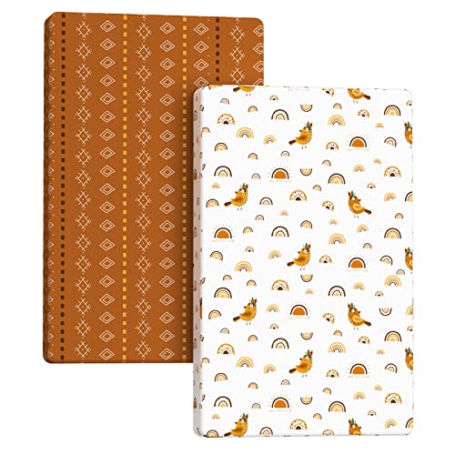 Besrey Pack N Play Sheets, Premium Stretch Fitted Portable Mini Cribs