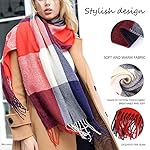 Women Tartan Scarf - Winter Plaid Scarves Warm Tassel Wrap For Thanksgiving Day Women Tartan Scarf - Winter Plaid Scarves Warm Tassel Wrap For Thanksgiving Day