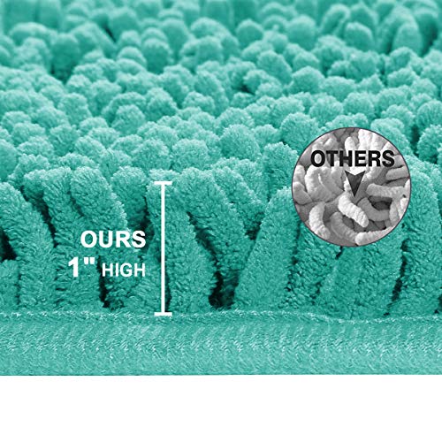 HOMEIDEAS 3 Pieces Bathroom Rugs Set Ultra Soft Non Slip and Absorbent