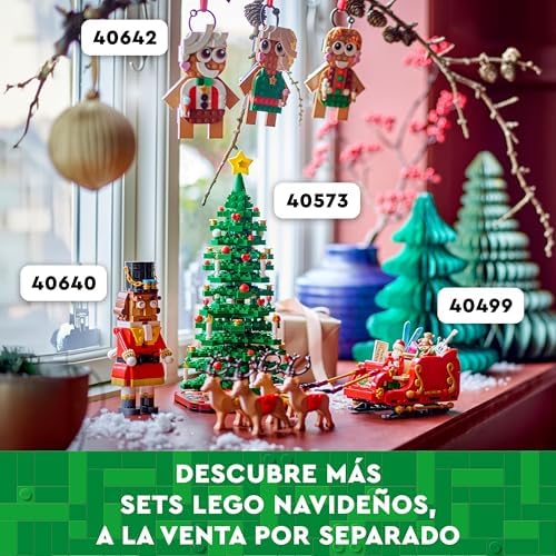 Árbol de Navidad Juguete de Construcción, Decoración Navideña para Salón o Dormitorio, Juego Imaginativo, Manualidades en Familia, Regalo para Niñas y Niños de 12 Años o Más 40573