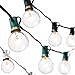 Deneve G40 Clear Glass Globe Light Bulbs with Candelabra Screw Base G40 Light Bulbs Dimmable Non Led Incandescent Energy Saving 11 Watt Lightbulbs, Pack of 25