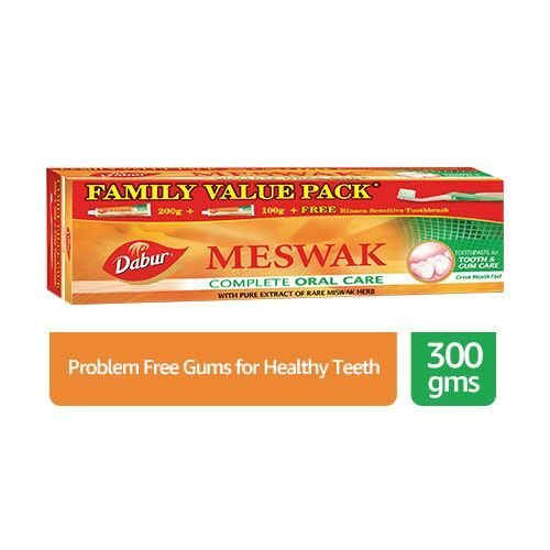 Dabur Meswak Toothpaste 300 g (Family Pack) with toothbrush Amazon