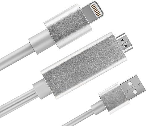 LONSUN Lightning to HDMI,support IOS 11.0, cable 6.6FT, 1080P HDMI Video AV Cable Connector Conversion Same Screen Device HDTV Adapter for iPhone 7/6/5 Series, Pad Air/mini/Pro, Pod touch