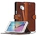 AceAbove Galaxy S6 Edge Plus Case, [Kickstand] Samsung Galaxy S6 Edge Plus Wallet Case [Ultra Slim] Premium PU Leather Flip Cover - Flip Case for Samsung Galaxy S6 Edge+ / Plus (2015) - Dark Brown