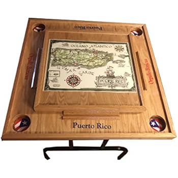 Puerto Rico Domino Table with the Map Classic