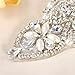 Silver Wedding Rhinestone Applique for Dresses Bridal Belts (1 Piece Silver)