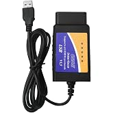 ELM327 OBD2 USB Adapter, Diagnostic Coding Tool, ELMconfig Scanner OBDII Scan Tool with MS-CAN/HS-CAN Switch for Windows, Not Competible with Vehicles Required Chips