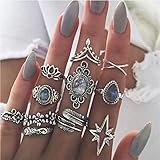 Yiduore 11 Pcs Vintage Knuckle Ring Set for Women Girls Stackable Rings Set Finger Rings Jewelry Gifts