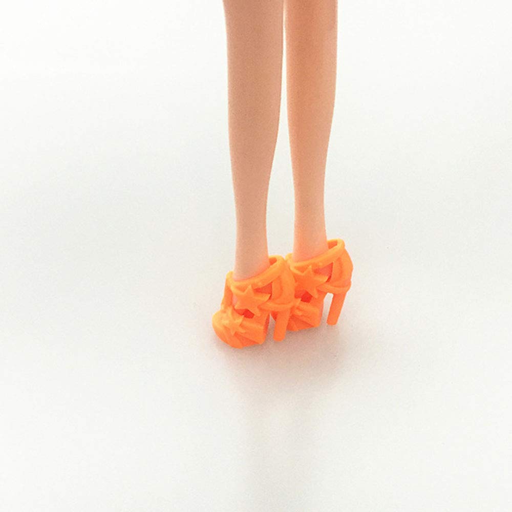 HolidayWow 88Pcs accessori per Barbie Doll vestiti abito partito abiti-10 pezzi abiti da festa e 78 PC biciclette scarpe famiglia per il regalo di compleanno ragazza