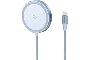 UGREEN MagFlow 25W Magnetic Wireless Charger, Qi2 Certified Magsafe Fast Charger Compatible Charging Pad with 5ft USB-C Cable