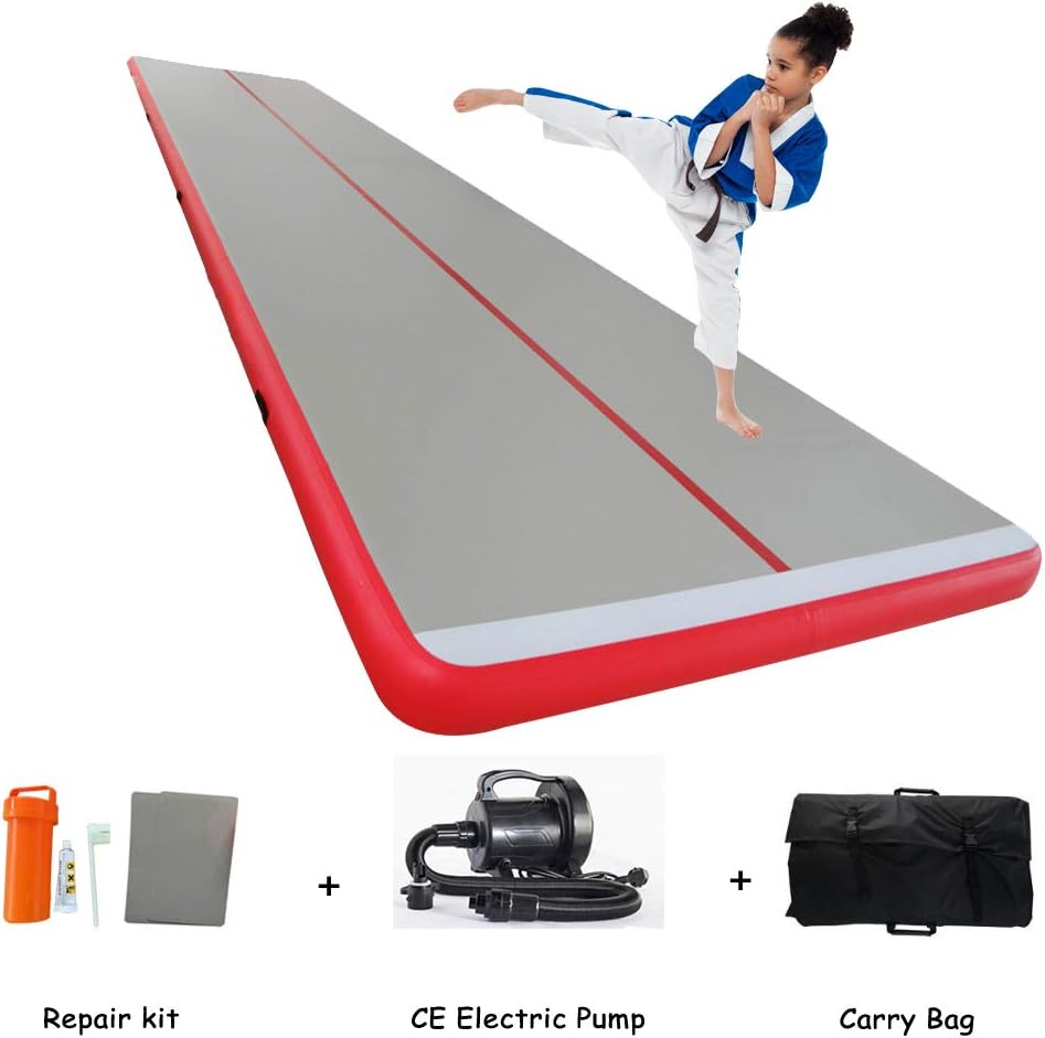 lysunny air floor track mat inflatable tumbling gymnastics DWF air floor 3M 4M 5M 6M 7M 8M 9M 10M 12M 15M length 10CM 20CM thickness for home with electric pump