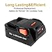 FLAGPOWER 2-Pack RIDGID 18V 4.0Ah Lithium Ion Replacement Battery for RIDGID 18V Drill R840087 R840083 R840086