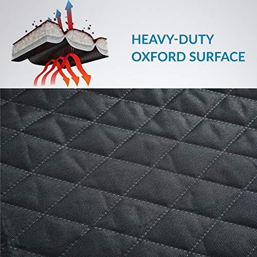 Petsure 100% Waterproof Dog Car Seat Covers and Protectors - Washable Non-Slip Pet Cars Seat Covers - Universal Leather Bench Seat Covers for Trucks and SUVs (Black, 55x47 inches) - Thumbnail 4