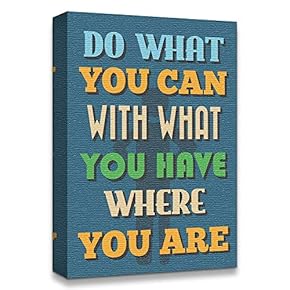 Canvas Wall Art Inspirational Words for Office Painting Artwork for Home Prints Framed - 12x18 inches