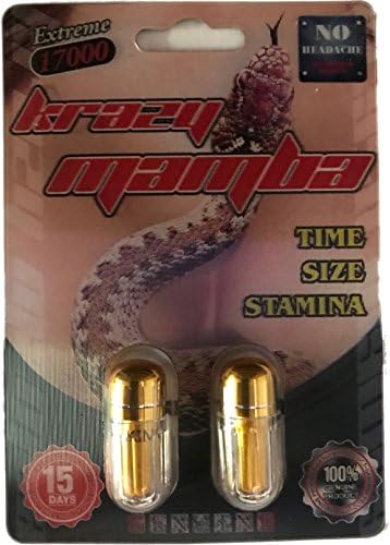 Krazy Mamba 17000 Extreme Men Sexual Supplement Enhancement 2 Pills Pack