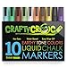 Crafty Croc Liquid Chalk Markers, 10 Pack Earth Colors, Chalk Ink Pens, Medium Tip 6mm