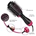 One Step Hair Dryer,Lumcrissy Hot Air Brush, Hair Styler & Volumizer Ceramic Electric Blow Dryer,3 in1 Styling Brush Hair Straightener with 2 Duckbill clips (110V ONLY)