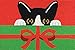 Jellybean Kitty & Present Holiday Décor Indoor Outdoor Washable 21