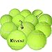 KEVENZ 12-Pack Green Advanced Training Tennis Balls,Practice Ball (Interlocked wool fiber)