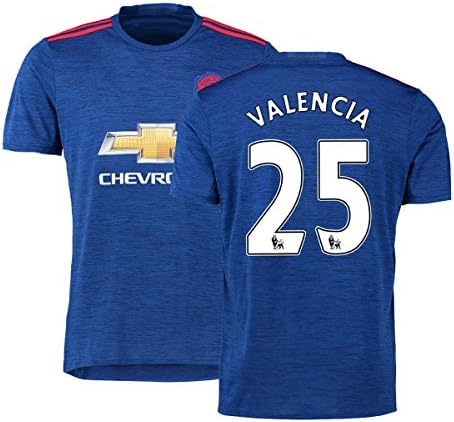 FC Football Jersey Mens Manchester United Soccer Jersey #25 Valencia Blue M