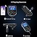 Bluetooth FM Transmitter for Car, Wonsidary Wireless Vehicle Bluetooth Audio Receiver Adapter with 2 USB Ports, Hand-Free Calling, Aux Input/Output, 1.4′ LCD Displaythumb 2