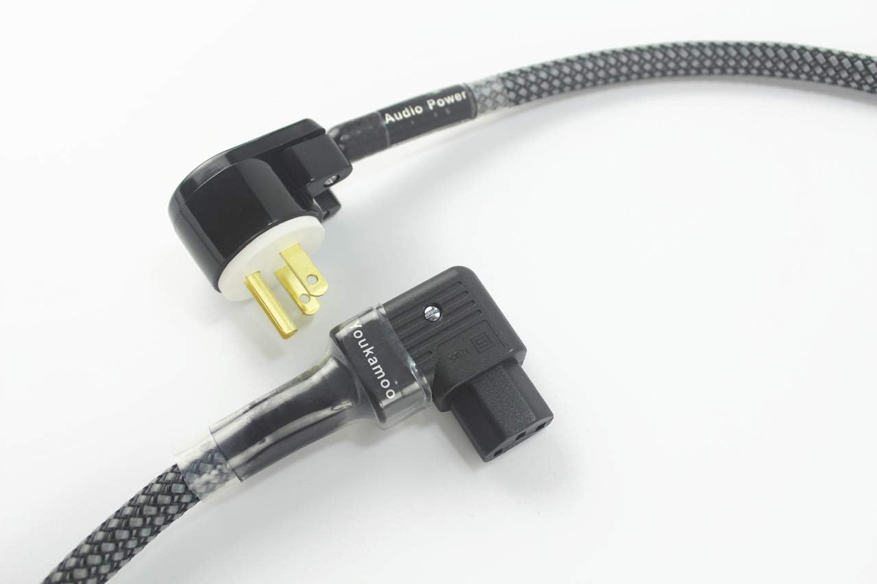 Youkamoo C11 Audiophile Mains Power Cable Cord Right Angle