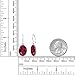 Gem Stone King 925 Sterling Silver Red Created Ruby Dangle Earrings For Women 10.00 Cttw Oval Shape 14X10MM