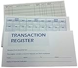 5 Checkbook Transaction Bank Registers Gray and White Lined 48 Page Registers UPDATED 14-15-16 Calendars