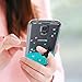 LeYi for Galaxy S5 Case with Tempered Glass Screen Protector [2 Pack] for Girls Women, Bling Shiny Glitter Moving Quicksand Liquid Clear TPU Protective Phone Case for Galaxy S5 Turquoise