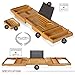 Wood Worx Bath Essentials - Premium Bamboo Bathtub Tray Caddy & Soap Holder - Nonslip Wooden Tray with Expandable Sides, Book Tablet Holder, 2 Removable Trays, Wine Glass, Smartphone & Candle Slots