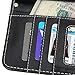 Nexus 6 Case, Google Nexus 6 Wallet Case, Style4U Premium PU Leather Stand View Wallet Flip Case with ID Credit Card / Cash Slots for Google Nexus 6 + 1 Stylus and 1 Screen Protector [Black]