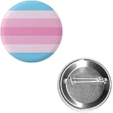 Transfeminine Trans Woman Man Pride Flag Pin 2.25” Round Circle Shape Metal Button Pin Badge Pinback 2.25 inch Pin 57 mm 5.7 cm