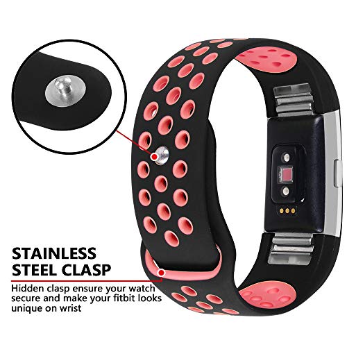 image for iGK Silicone Replacement Bands Compatible for Fitbit Charge 2, Adjusta
