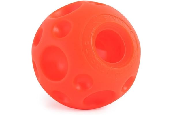 Omega Paw Tricky Treat Ball, Large, Treat Dispensing Dog Toy, Orange