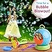 Automatic Bubble Blower – Bubble Machine for Birthday Party, Fun Outdoor Activities, Weddings – Non-Toxic, High Quality Plastic, Portable – High Output Machine + BONUS Wands & Dip Tray by Duddy