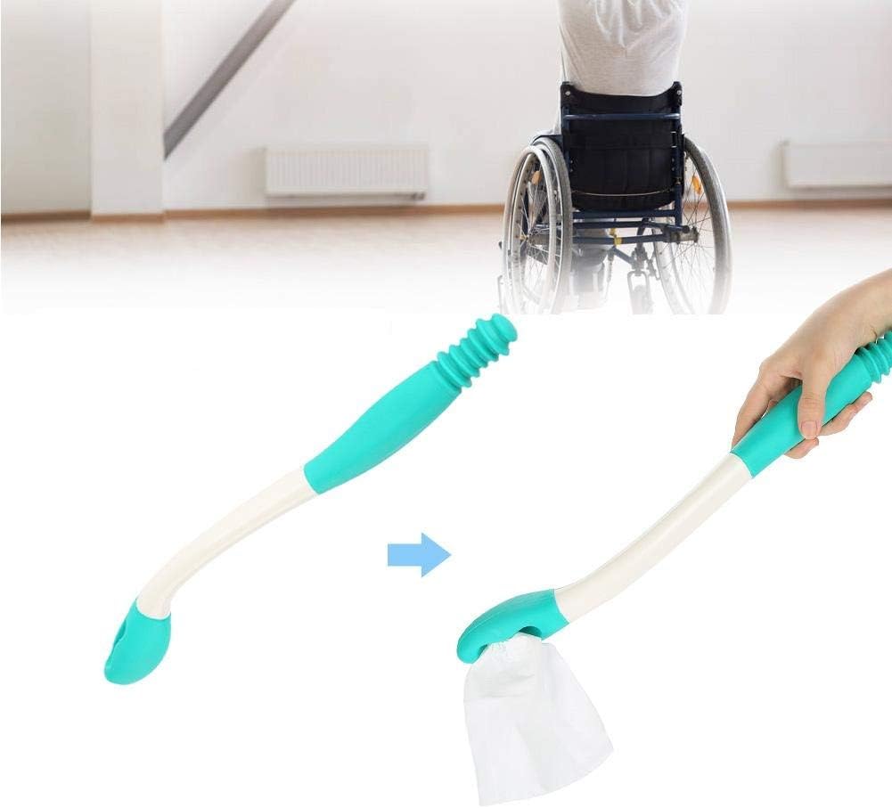 Bottom Wiper, Long Handle Reach Comfort Wiper Holder Toilet Paper