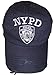 NYC FACTORY NYPD Baseball Hat New York Police Department Distressed White Logo Navy Blue